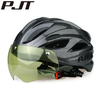 PJT Ultra-Light Magnetic Goggles Bicycle Helmet Lightweight PC Shell & EPS Foam Construction Cycling Helmet MTB Bike Helmet Quick Pick Grocers