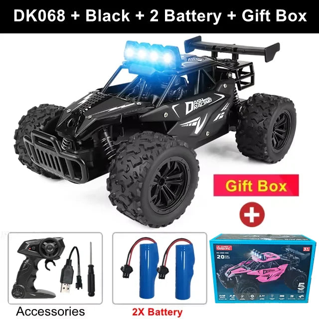 Remote Control Car RC Drift Racing 1:16 Vehicle Off Road Alloy 2.4G Radio High-Speed Trucks With LED Light Climbing Gift Kid Toy Econic Blanks