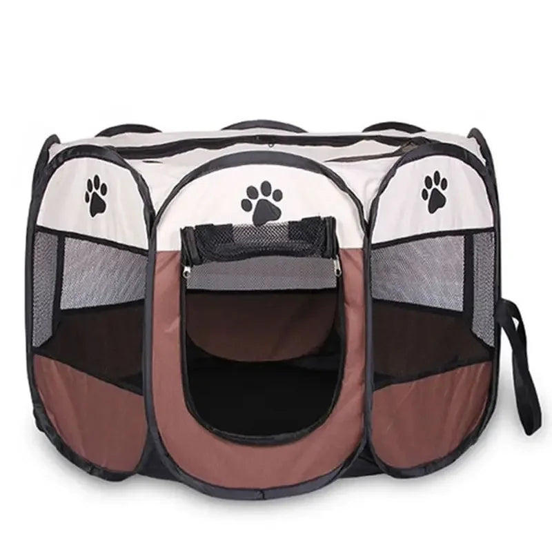 Portable Foldable Pet Tent Kennel Octagonal Fence Puppy Shelter Easy To Use Outdoor Easy Operation Large Dog Cages Cat Fences Quick Pick Grocers