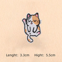 Cute Cartoon Cat patch Embroidery Patches on clothes Children's clothing Animal Interesting Embroidery Accessories Iron patch Quick Pick Grocers