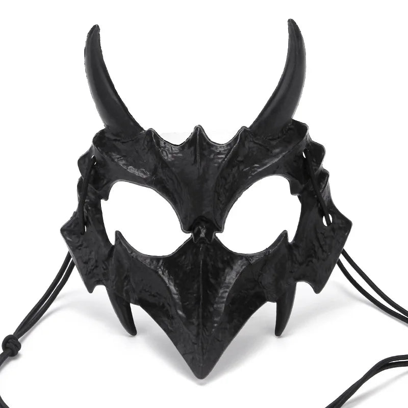 Halloween Mask Half-face Mask Cos Dragon God Fierce Tiger Night Fork Tengu Man Wolf Mask Performance Skull Masks Econic Blanks