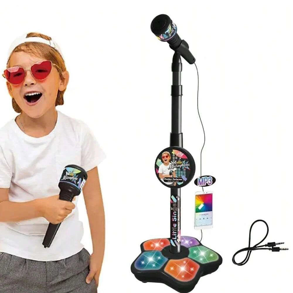 Kids Microphone Stand Toy, Portable Children's Karaoke Electronic, Durable Party Karaoke Microphone Stand, Kids Karaoke Machine Econic Blanks