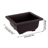 Rectangular Flowerpots Plastic Bonsai Plants Pot Square for Flower Balcony Garden Yard Landscape Bonsai Pot Trays Home Decor Quick Pick Grocers