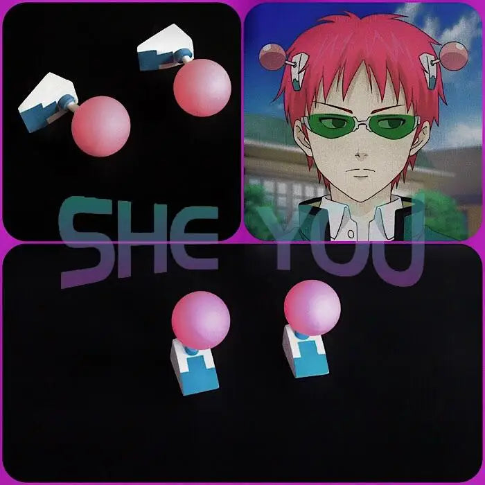 Anime The Disastrous Life Of Saiki K. Cosplay Props Saiki Kusuo Wig Hairpins Glasses Green Lens Sunglasses Costume Accessories Quick Pick Grocers