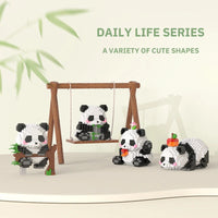 Creative DIY Assemable Animal Cute MINI Chinese Style Animal Panda Building Block Educational Boy Toys For Children Model Bricks Purest Peak Salt