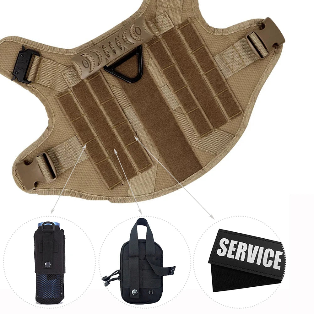Military Large Dog Harness Training Pet Vest for French Bulldog German Shepherd Malinois Tactical Harnesses For Dogs Accessories Quick Pick Grocers