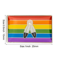 Pride Badge Bisexual Pansexual Brooch Lesbian Pride Pin Flag LGBTQ Gay Flag Lapel Pin Quick Pick Grocers