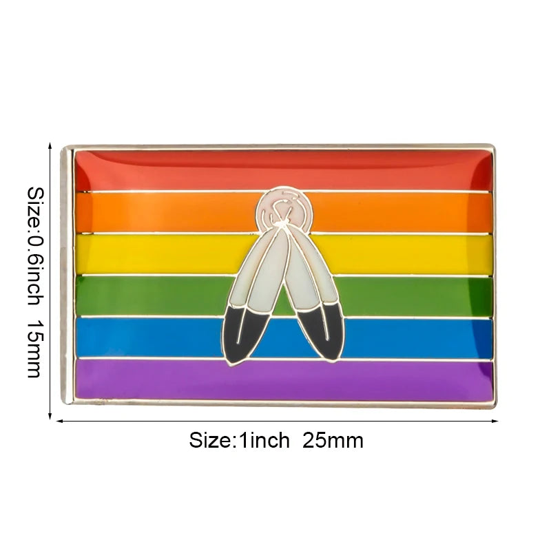 Pride Badge Bisexual Pansexual Brooch Lesbian Pride Pin Flag LGBTQ Gay Flag Lapel Pin Quick Pick Grocers