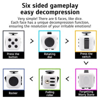 Fidget Cube Antistress Hand Spinner Decompression Toy for Autism ADHD Anxiety Sensory Toys for Kids Adults Stress Relief Toys Quick Pick Grocers
