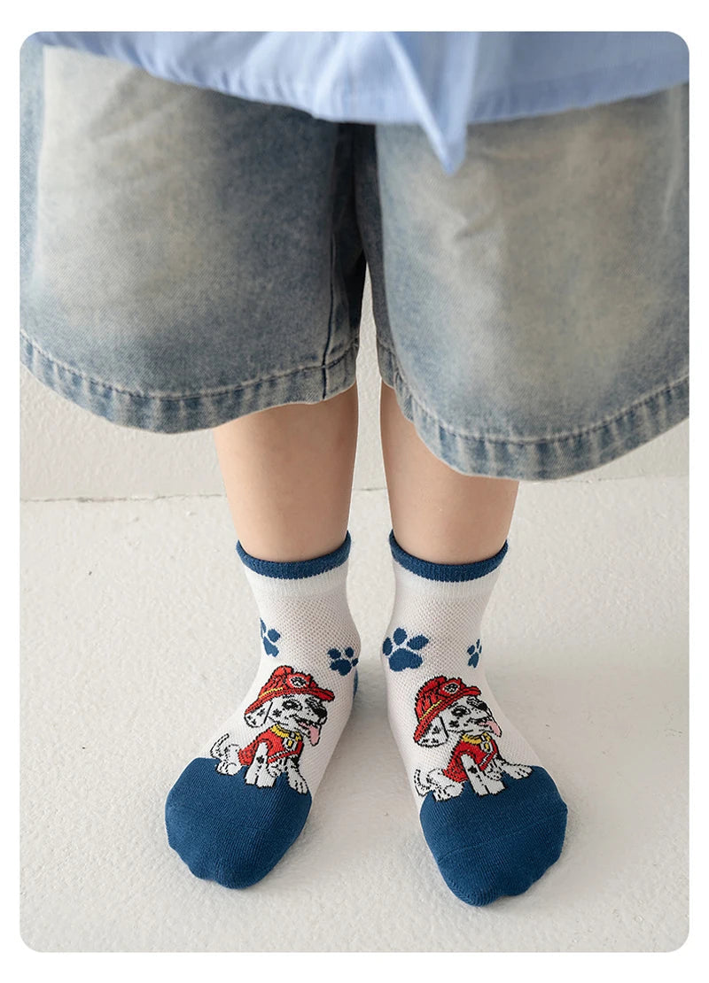 5 Pairs Paw Patrol Kids Socks Cotton Boys Cute Cartoon Socks for Children Baby Casual Socks Spring and Summer Boys Socks Quick Pick Grocers