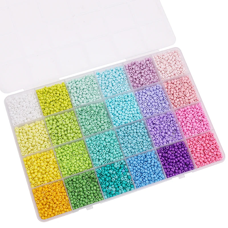 About 5200Pcs24 Grid Rice Bead Box Handmade DIY Jewelry Bracelet Earrings Kandi Jewelry Accessories Materials Econic Blanks