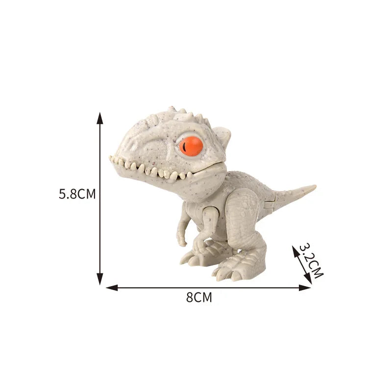 Jurassic Finger Dinosaur Triceratops Tyrannosaurus Model Toys for Kids Creative Finger Biting Dinosaurs Interactive Toy Boy Gift Quick Pick Grocers