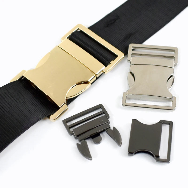 2-10Pcs 20/25/32/38mm Metal Quick Release Buckle Side Bag Strap Adjust Clip Clasp Clothes Belt Hook Closure Dog Collar Hardware Quick Pick Grocers