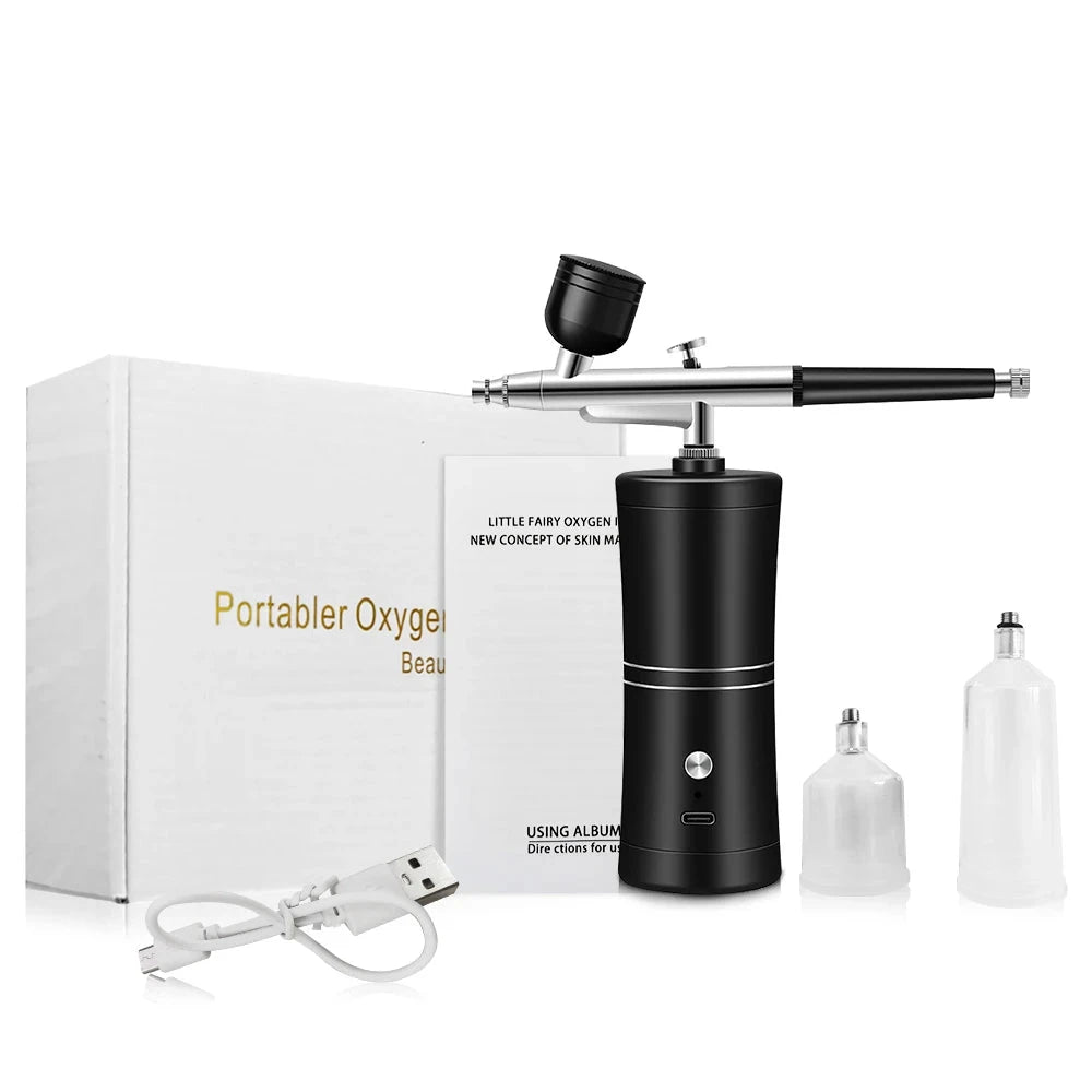 Airbrush with Compressor for Nail Painting Portable Cordless Airbrush Mini Airbrush Sprayer Gun for Nail Art Cake Painting Econic Blanks