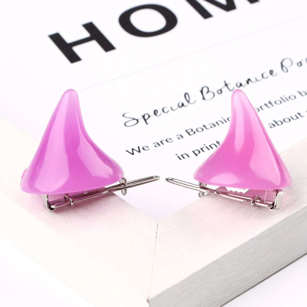 Halloween Hair Accessories Clip 1 Pair Small Demon OX Horn Hairpins Gothic Party Cosplay Costume Pin Hairpins Costume Horn Quick Pick Grocers