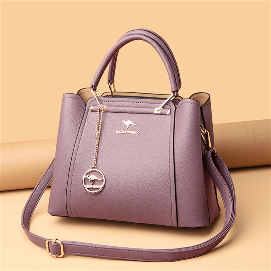 2024 Luxury Women Designer 3 Layers Shoulder Crossbody Sac Ladies Large Capacity Leather Handbags Shopper Brand Messenger Totes Quick Pick Grocers
