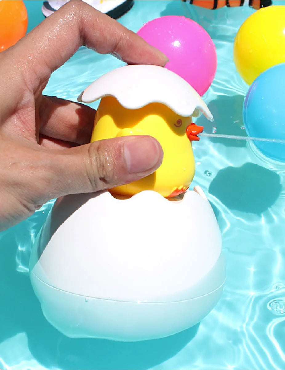 Baby Bathing Toy Kids Cute Duck Penguin Egg Water Spray Sprinkler Bathroom Sprinkling Shower Swimming Water Toys For Kids Gift Purest Peak