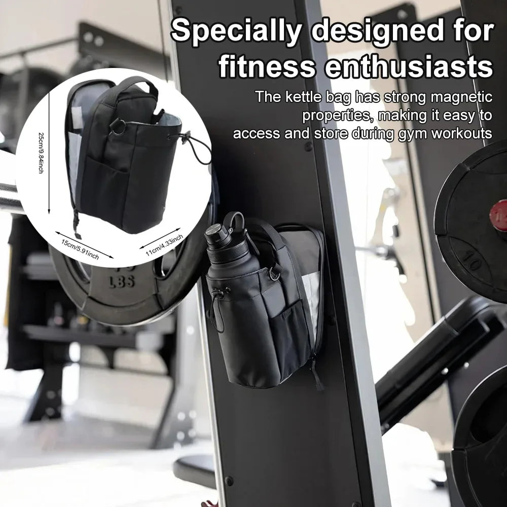 2025 Magnetic Gym Sling Bag Water Bottle & Phone Holder Waterproof Crossbody Bag for Outdoor Sports Travel Fitness Accessories Econic Blanks