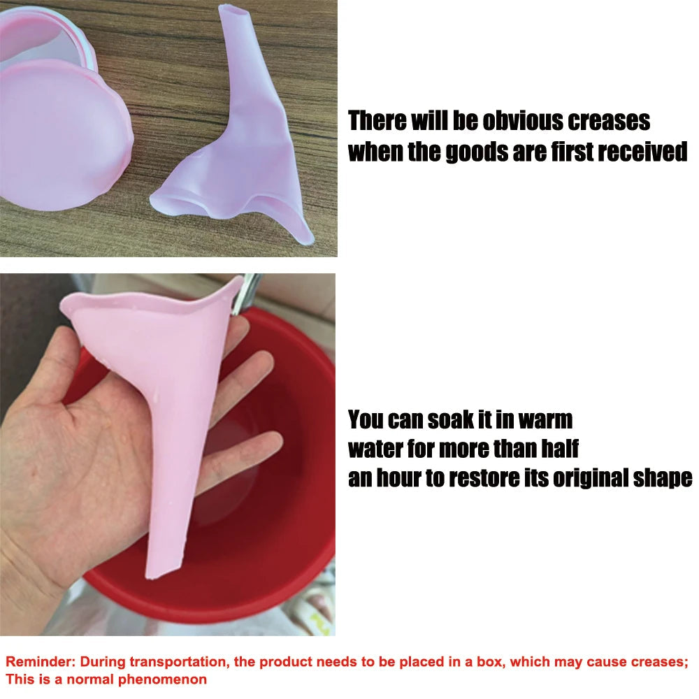 Women Urinal Outdoor Travel Camping Urinal Funnel Portable Female Urinal Urination Device with Box Quick Pick Grocers