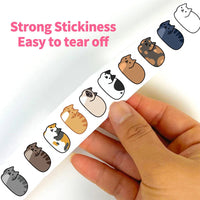 500PCS Kawaii Cartoon Cat Tuo Tuo Roll Stickers Skateboard Laptop Luggage Skateboard Phone Gift Waterproof Phone Cute Sticker ﻿ Quick Pick Grocers