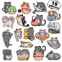 Cute Cartoon Cat patch Embroidery Patches on clothes Children's clothing Animal Interesting Embroidery Accessories Iron patch Quick Pick Grocers