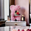 Foam rose teddy bear carry bouquet. Ideal for weddings, Mother's Day, thank you to nurses/teachers or other celebrations! Quick Pick Grocers