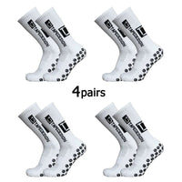 4Pairs/Lot 2024 New ANTI SLIP Tapedesign Football Socks Mid Calf Non-Slip Soccer Sport Cycling Sports Mens Sock EU38-45 Quick Pick Grocers