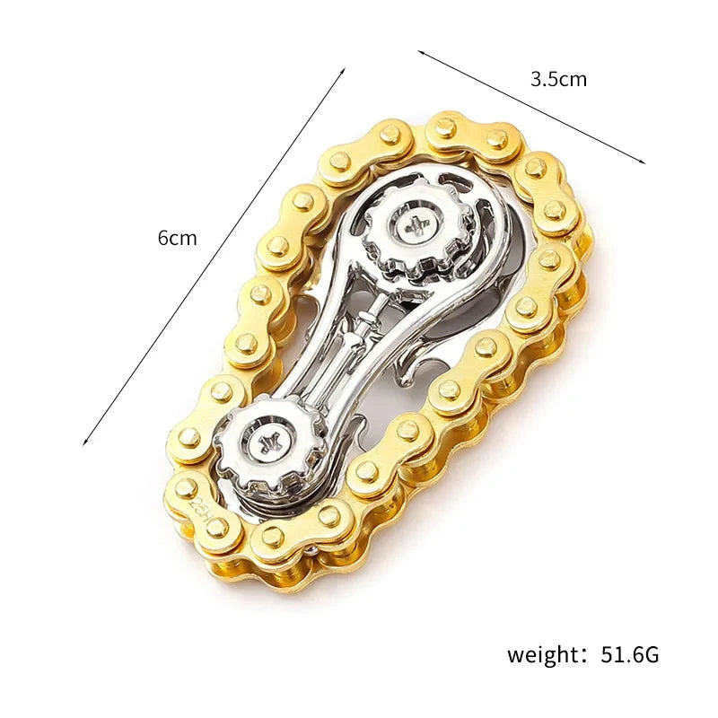 Sprockets Flywheel Fingertip Gyro Fidget Spinner Antistress Anxiety Metal Bike Chains EDC Spinner Fidget Toys For Adult Kids Econic Blanks