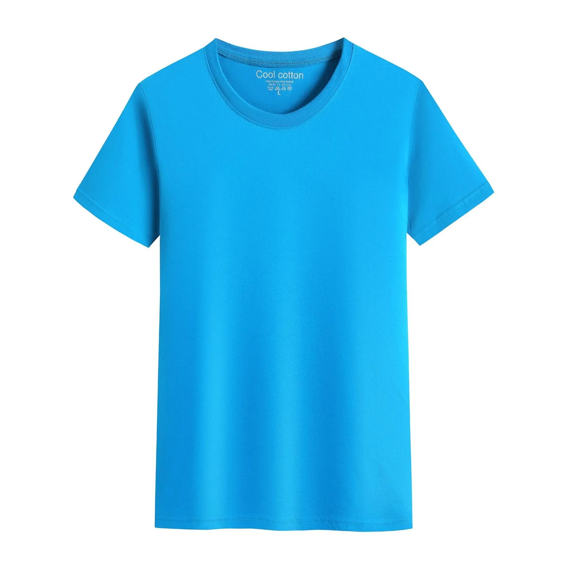 2026 Brand New 100% Cotton Mens T-shirt Pure Color Men T Shirts Round Collar Short-Sleeve Man T-shirt Top Tees For Male Clothes Quick Pick Grocers