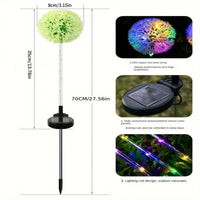 1PC/2PC 1 head/3 head solar LED dandelion outdoor ground mounted light,suitable for courtyard,garden,and landscape decoration Quick Pick Grocers