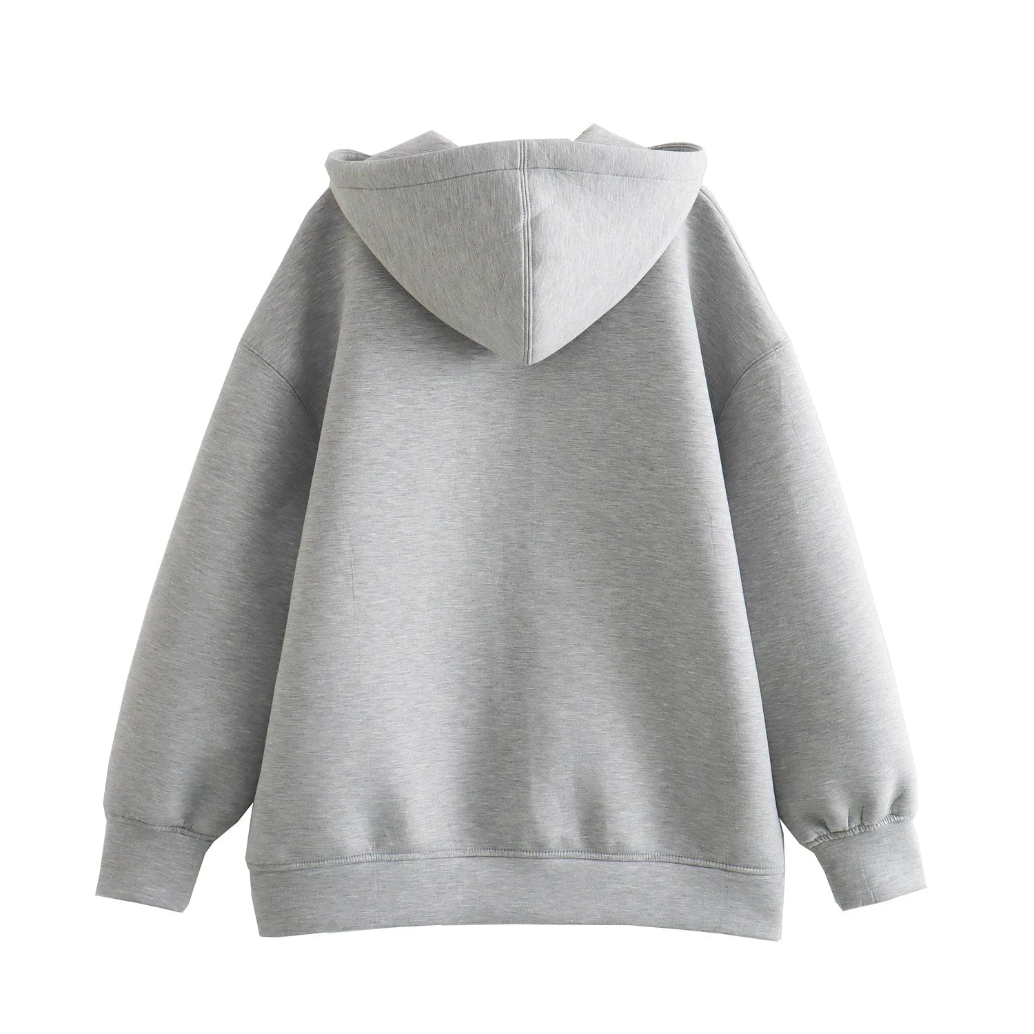 2024 Spring and Autumn New Casual Street Loose Oversize Hooded Zipper Hoodie Space Cotton Jacket Coat Lazy Women's Cardigan Econic Blanks