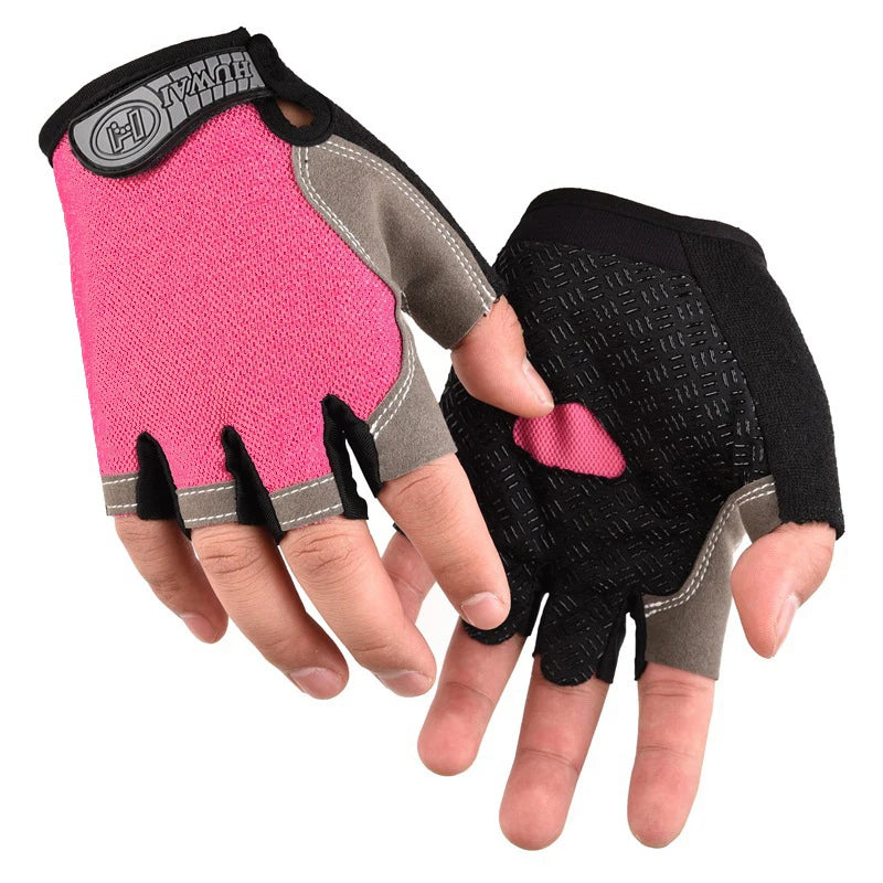 Men Cycling Bicycle Gloves Half Finger Gym Gloves Women Mitten Breathable Anti-slip Glove Fitness Sport Training Gloves Quick Pick Grocers