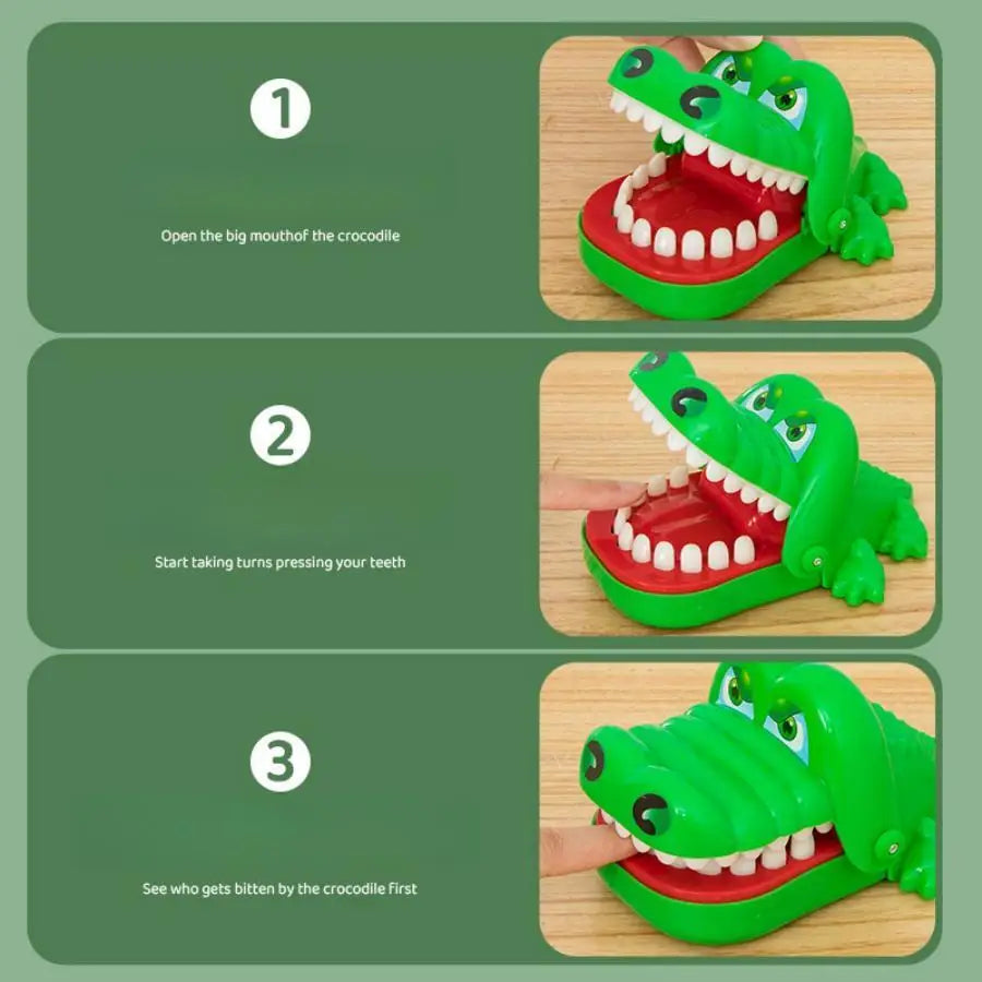 Crocodile Teeth Toys Game for Kids Crocodile Biting Finger Dentist Games Funny Toys for Children Adult Stress Relief Prank Toys Econic Blanks