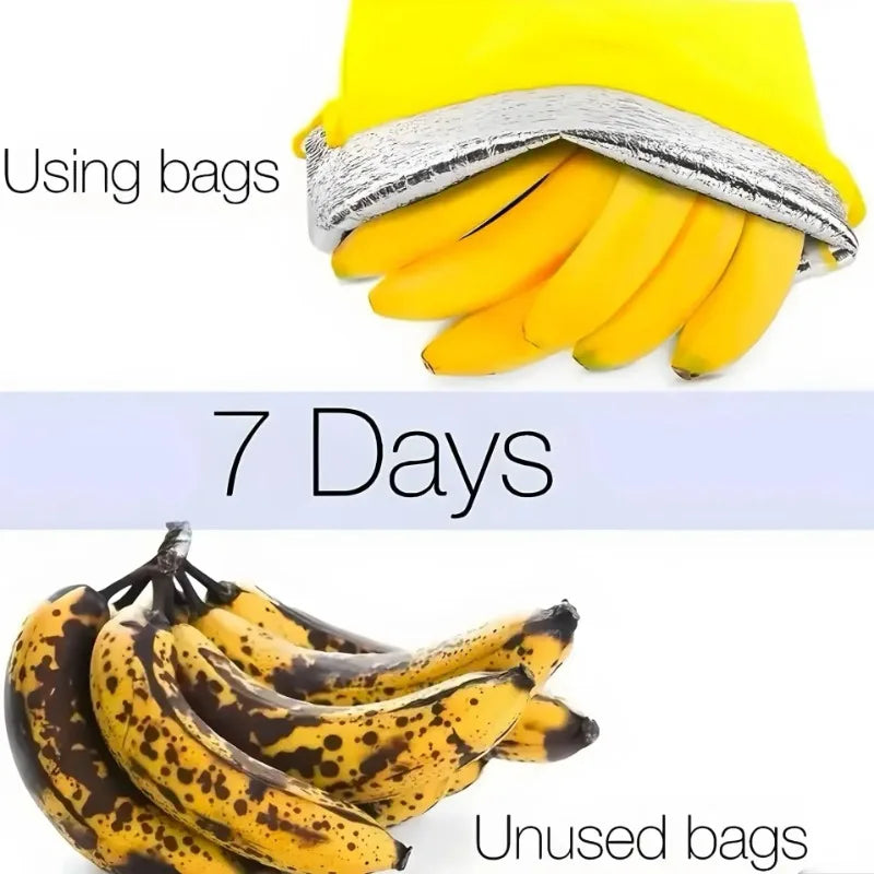 1Pcs Durable Yellow Banana Storage Bags Insulated Fruit Vegetable Fresh-keep Bundle Pocket Drawstring Banana Preserve Bag Econic Blanks