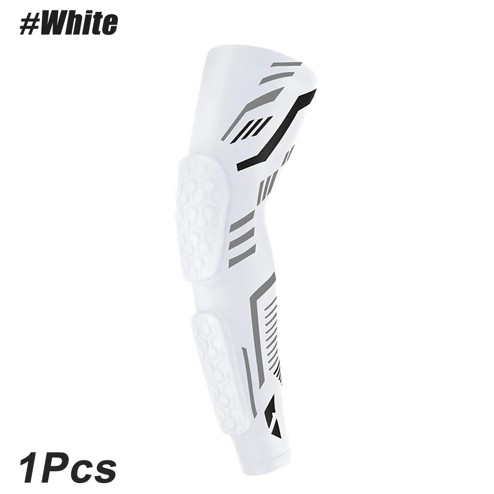 1 Pcs Sports Padded Arm Sleeves Protective Compression Elbow Pad Basketball Football Volleyball Soccer Gym Sport Arm Guards Home Quick Pick Grocers
