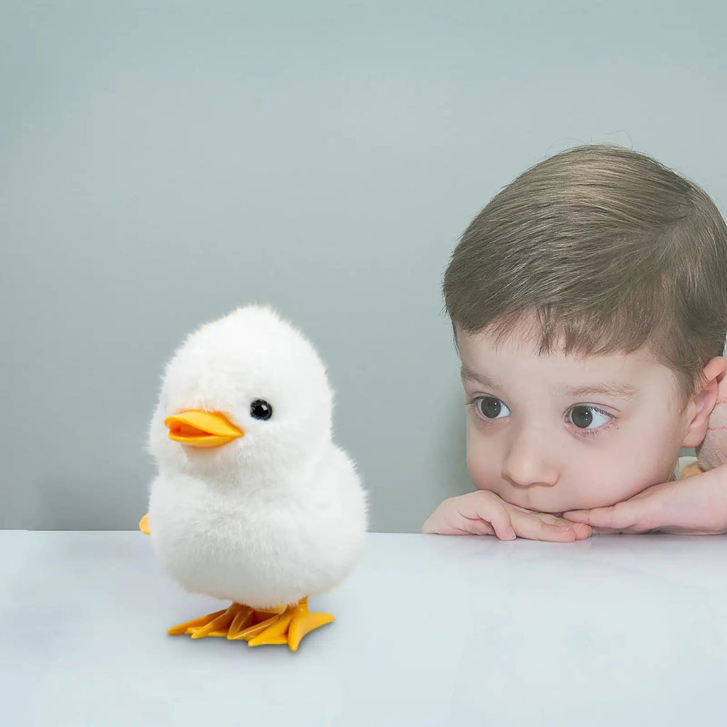 1pc Jumping Chicken Duck Toy, Simulation Plush Jumping Duck Interactive Toy, Small Animal, Birthday Gift Econic Blanks
