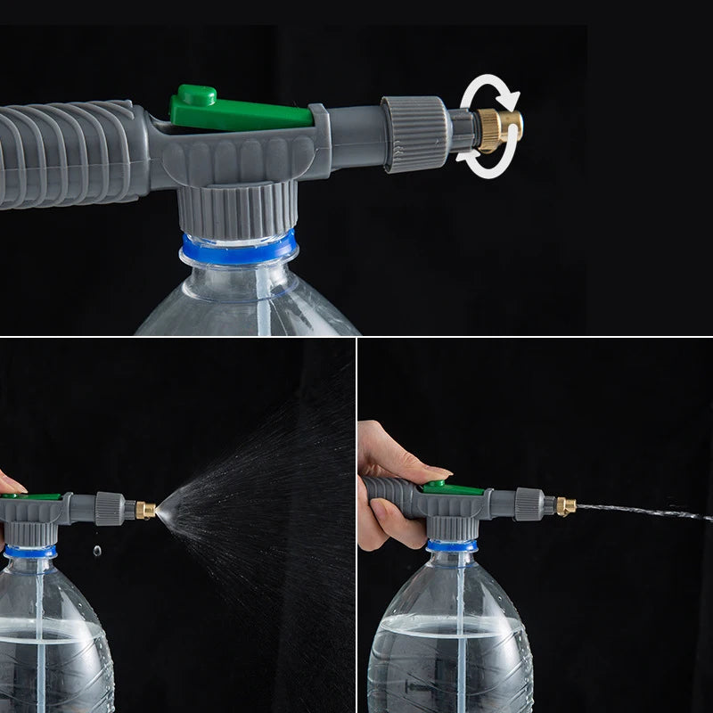 High Pressure Air Pump Manual Sprayer Adjustable Drink Bottle Spray Head Nozzle Garden Watering Tool Sprayer Agriculture Tools Quick Pick Grocers