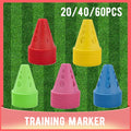 20/40/60 PCS Colorful Windproof Skate Marker Cones Roller Football Marking Cup Soccer Training Equipment Quick Pick Grocers