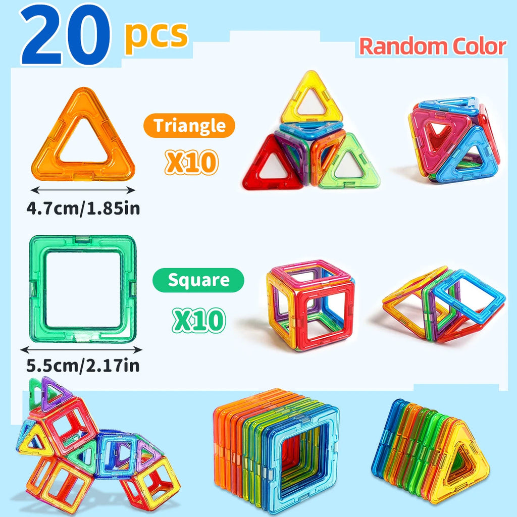 Magnetic Building Blocks DIY Magnets Toys medium size STEM Toys Construction Toys Learning Educational Magnet Toys Econic Blanks