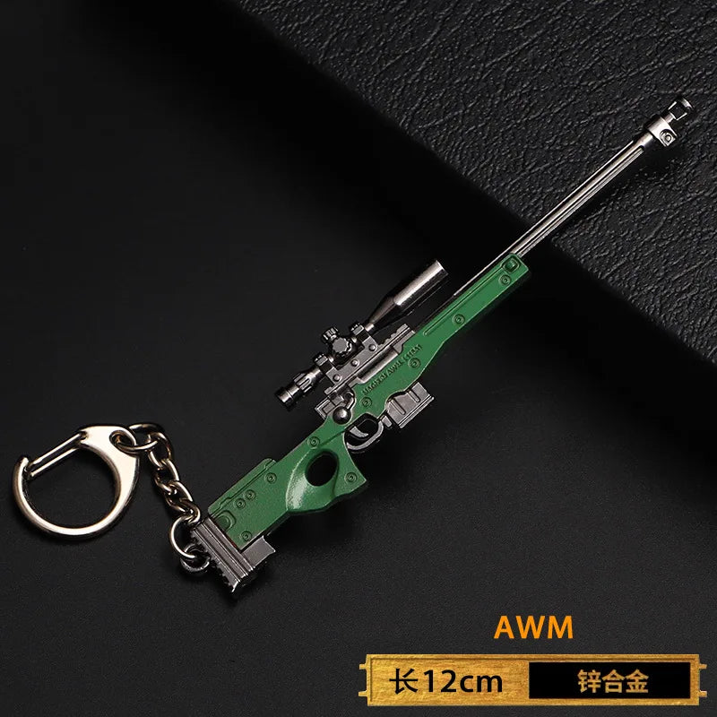 1pc Toy Gun Keychain, Alloy Toy Gun Model Pendant Car Key Chain Car Key Ring Gift For Men Boys Quick Pick Grocers