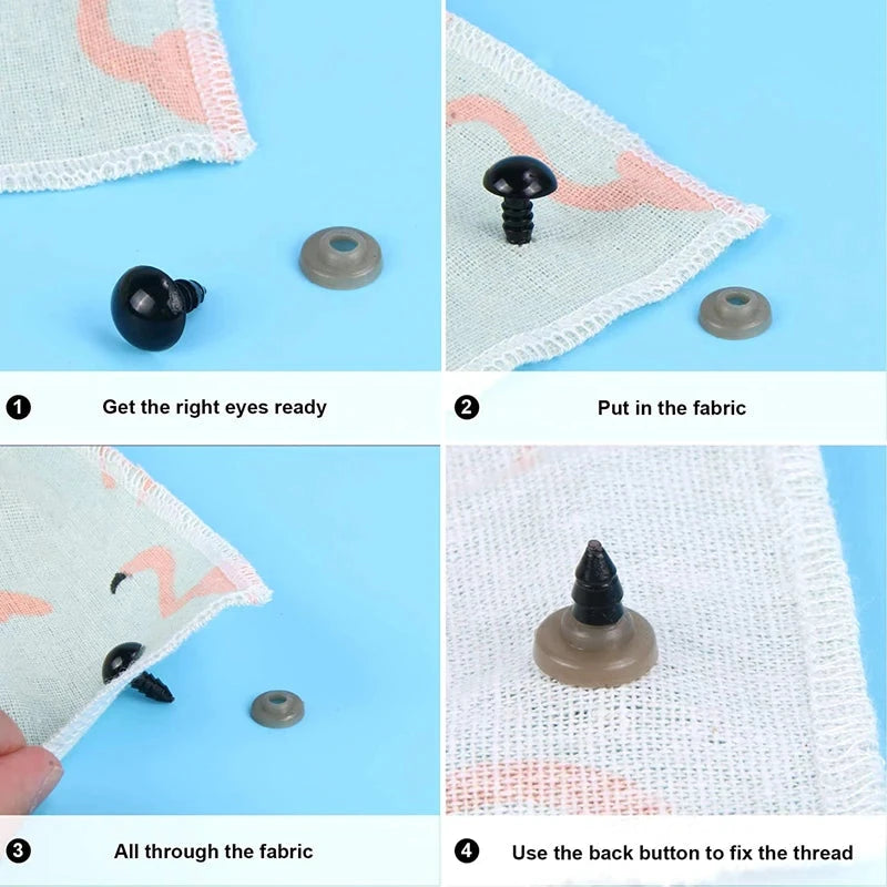 100/50PCS 5-20mm Black Plastic Safety Eyes For Toys Amigurumi Diy Kit Crafts TeddyBear Toy Eye For Doll Decoration Accessories Econic Blanks