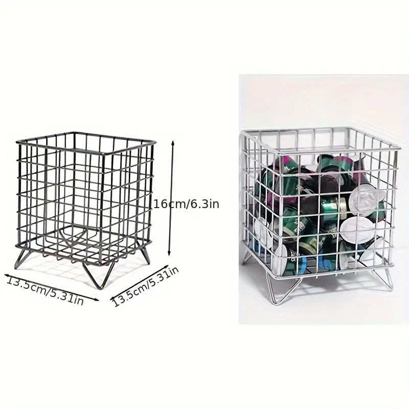1pc Office Desk Storage Basket - Multi-functional Storage Basket, Shelf Basket Quick Pick Grocers
