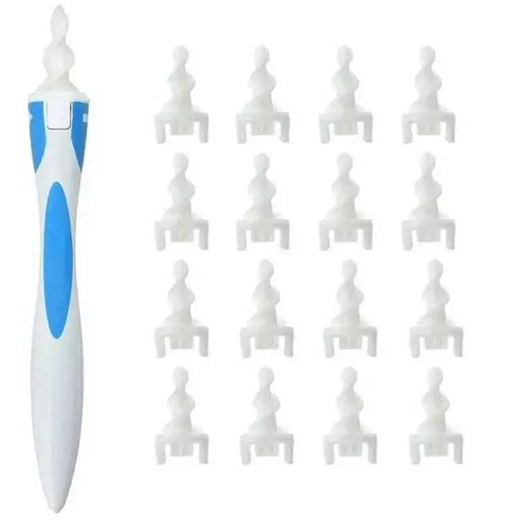 Ear Wax Remover Tool Ear Cleaner With Soft Silicone 16 Replacement Tips Simply To Grab Extract Earwax Econic Blanks