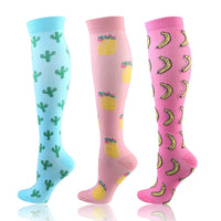 58 Styles 3 Pairs/Pack Compression Socks Knee High 30MmHg  Women Men Sports Socks Edema Diabetes Varicose Veins Running Socks Quick Pick Grocers