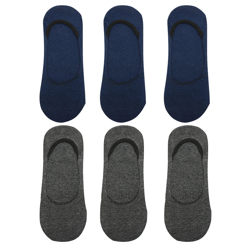 6 Pairs/Lot Men's Bamboo Breathable Invisible Socks Low Cut Casual Cotton Boat Non-Slip No Show High Quality Sock Quick Pick Grocers
