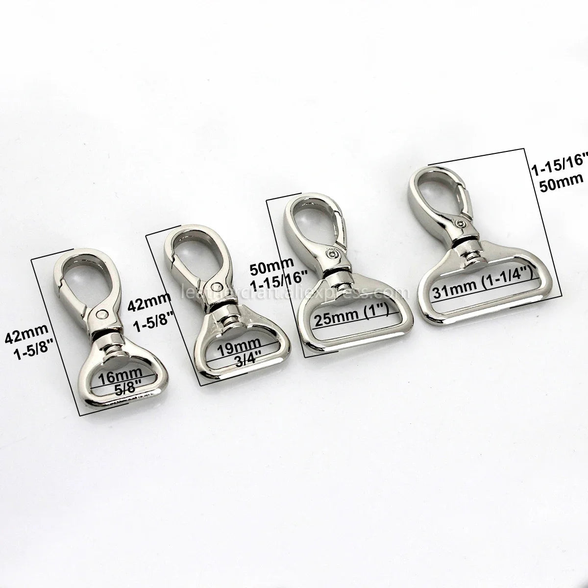 1piece Metal Carabiner Snap Hook Trigger Lobster Clasp Clip Swivel Spring Gate Leather Craft Pet Leash Bag Strap Belt Webbing Quick Pick Grocers