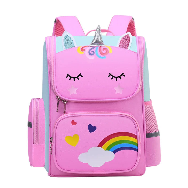 Kid Backpack for Girl Unicorn Children Bookbag Rainbow Eyes School Bag Teen Girl Backpack for Traveling Waterproof Mochilas Purest Peak