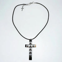 Punk Jewelry Rivet Cross Pendant Necklace for Women Cool Accessories Grunge Rock Fashion 90s Aesthetic Necklace Goth Quick Pick Grocers