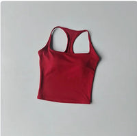 Sports and Fitness Vest with Chest Pad Summer Shockproof Beauty Back Nude Feeling Suit Pilates Training Yoga Top Yoga Clothing Quick Pick Grocers