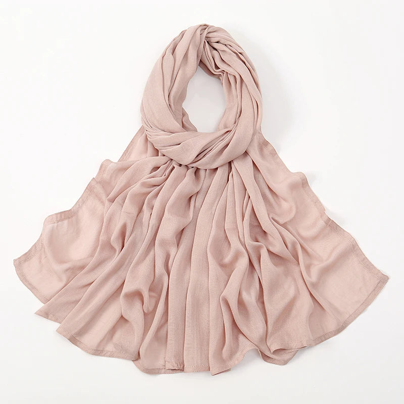Fashion Modal Hijab Rayon Cotton Shawls Muslim Hijabs For Women Plain Scarf Big Size Headscarf Islamic Turban Headband 190*85cm Quick Pick Grocers